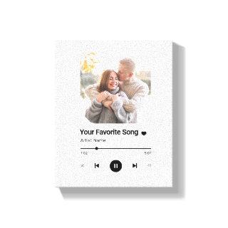 Custom Song Favorite Song One  Canvas Print