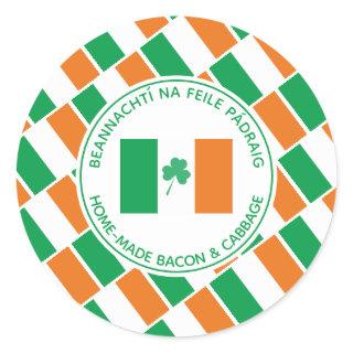 Custom St Patricks Day Home Made Irish Cooking  Classic Round Sticker