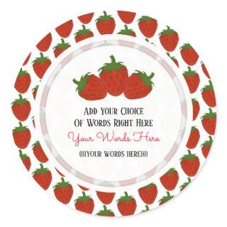 Custom Strawberry Classic Round Sticker