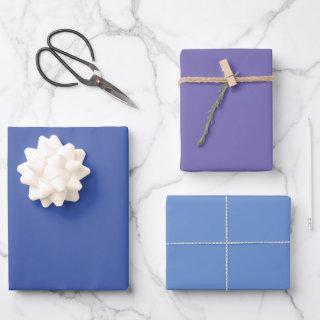 Custom Stylish Modern Matte Solid Color Blue Gift  Sheets