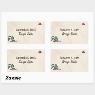 Custom Text Design Studio Marbled Chair Lamp Label