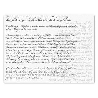 Custom Text Hand Written Letter Script Decoupage Tissue Paper
