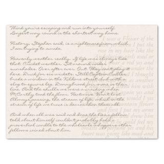 Custom Text Hand Written Letter Script Decoupage Tissue Paper