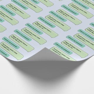 Custom Text Message Present Funny