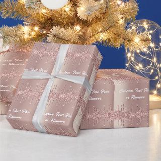 Custom Text  Rose Gold Blush Glitter