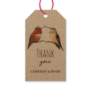 Custom Thank you Allen's Hummingbirds   Gift Tags