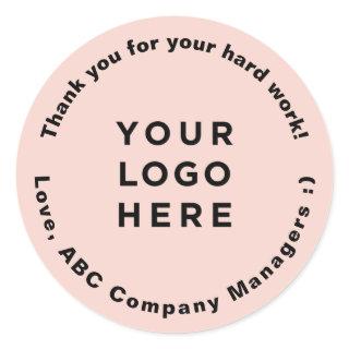 Custom Thank You Employee Appreciation Day Gifts Classic Round Sticker