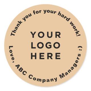 Custom Thank You Employee Appreciation Day Gifts Classic Round Sticker