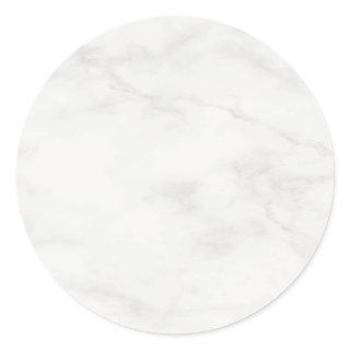 Custom Trendy White Marble Blank Template Modern Classic Round Sticker