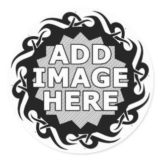 custom tribal image classic round sticker