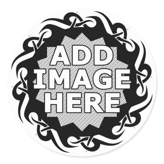 custom tribal image classic round sticker