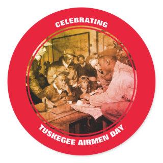 Custom TUSKEGEE AIRMEN DAY Classic Round Sticker