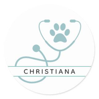 Custom Veterinarian Veterinary Professionals Classic Round Sticker