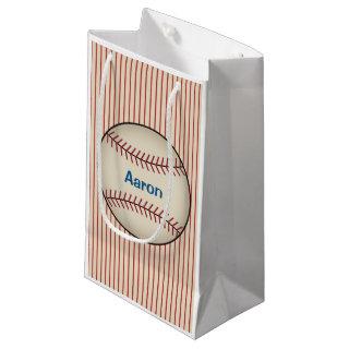 Custom Vintage Baseball Birthday Christmas Small Gift Bag