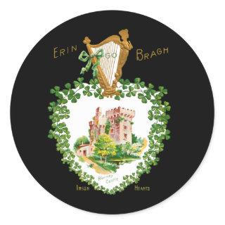 Custom Vintage St. Patrick's Day Blarney Castle Classic Round Sticker