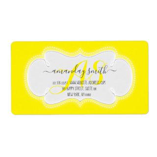 Custom Wedding RSVP Bridal Shower Yellow Sorrento Label