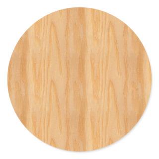 Custom Wood Blank Trendy Elegant Template Classic Round Sticker
