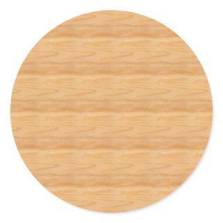 Custom Wood Elegant Blank Template Classic Classic Round Sticker