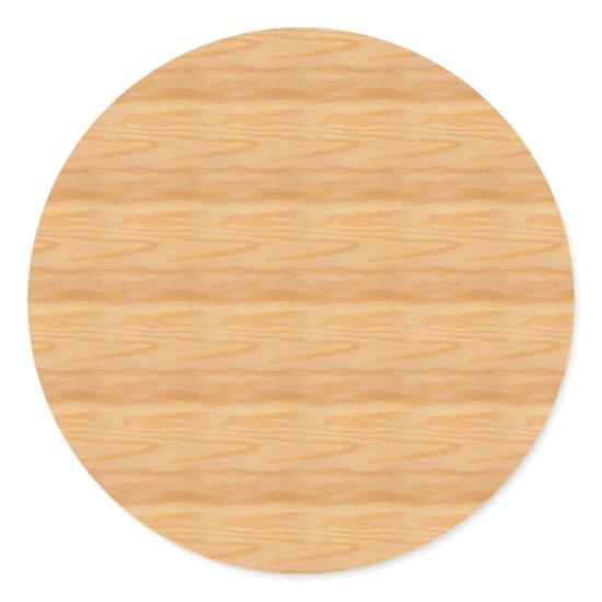 Custom Wood Elegant Blank Template Classic Classic Round Sticker