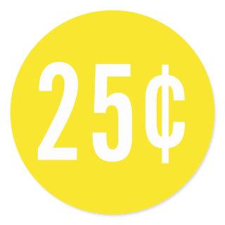 Custom Yellow Price Sticker