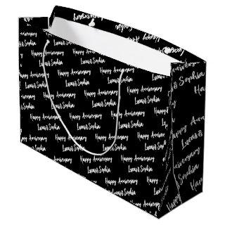 Custom Your Own Name Anniversary Large Gift Bag