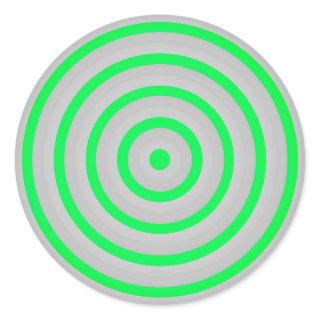 Customisable Colourful Concentric Circle Design Classic Round Sticker