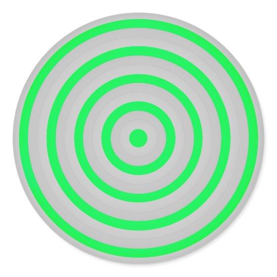 Customisable Colourful Concentric Circle Design Classic Round Sticker