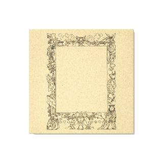 Customizable Alice in Wonderland Frame Vintage Art Canvas Print
