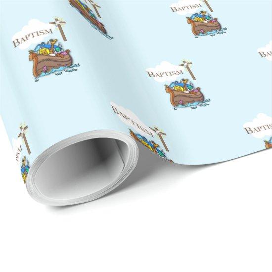 Customizable, Baby Boy Baptism Noah's Ark