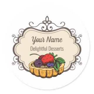 Customizable baker pastry chef classic round sticker