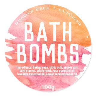 Customizable Bath Bomb Label