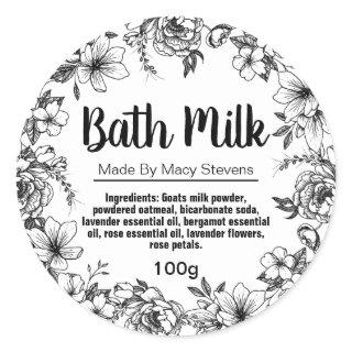 Customizable Bath Milk Label