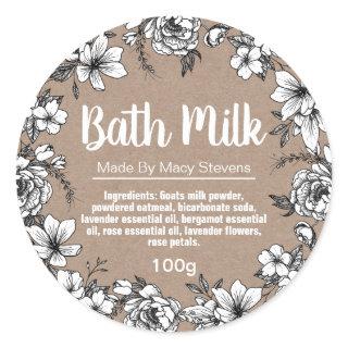 Customizable Bath Milk Label