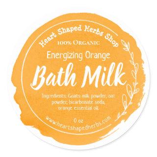 Customizable Bath Milk Label Handmade Business