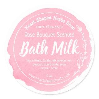 Customizable Bath Milk Label Handmade Business