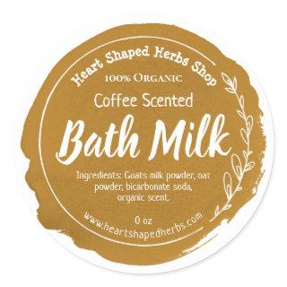 Customizable Bath Milk Label Handmade Business