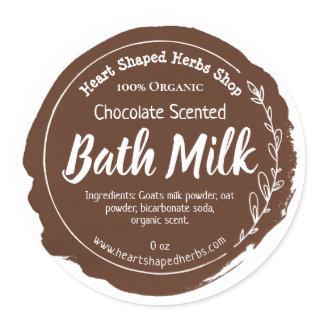 Customizable Bath Milk Label Handmade Business