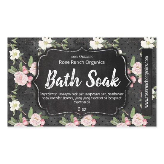 Customizable Bath Soak Label Handmade Business