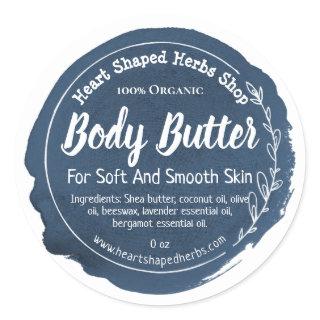 Customizable Body Butter Label Handmade Business