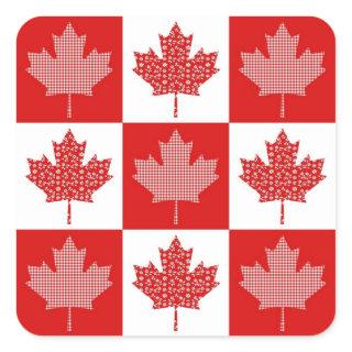 Customizable Canadian Maple Leaf Tees, Gifts Square Sticker
