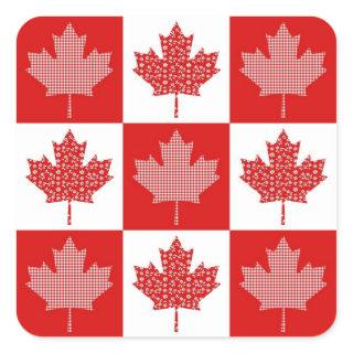 Customizable Canadian Maple Leaf Tees, Gifts Square Sticker