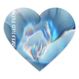 CUSTOMIZABLE COLORFUL SMEARED FLOWER IMAGE HEART STICKER