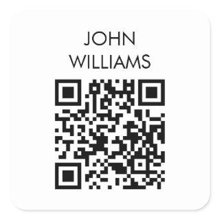 Customizable Company Exhibition Opening QR Code Square Sticker