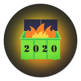 Customizable dumpster fire 2020 classic round sticker