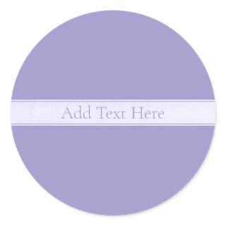 Customizable Elegant Pale Purple Classic Round Sticker