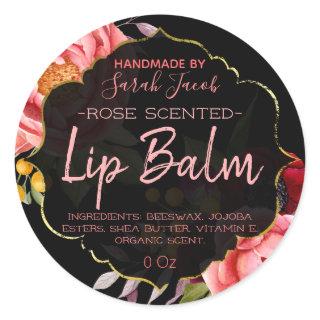 Customizable Floral Lip Balm Label