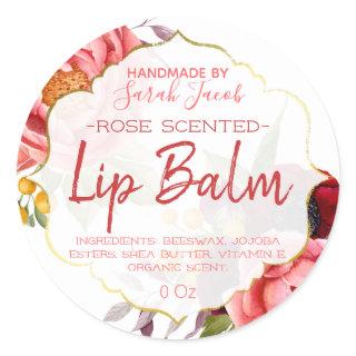 Customizable Floral Lip Balm Label