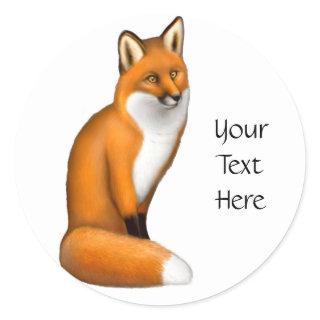 Customizable Friendly Red Fox Sticker