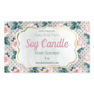 Customizable Handmade Vintage Soy Candle Label