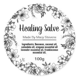 Customizable Healing Salve Balm Label